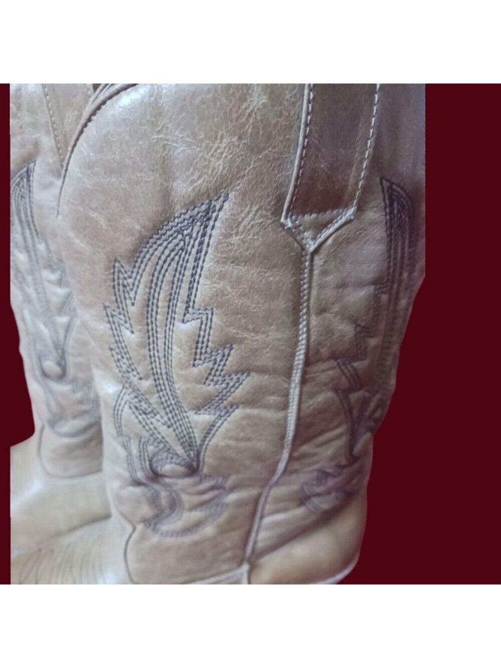 Coconuts Western Stitching Style Leather Cowboy Boots Women’s Size 11M - Picture 11 of 14